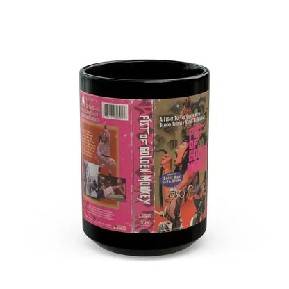 FIST OF THE GOLDEN MONKEY (VHS COVER) - Black Coffee Mug 15oz - Go Mug Yourself