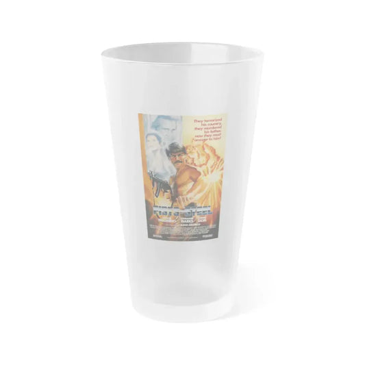 FISTS OF STEEL 1989 Movie Poster - Frosted Pint Glass 16oz 16oz Frosted - Go Mug Yourself