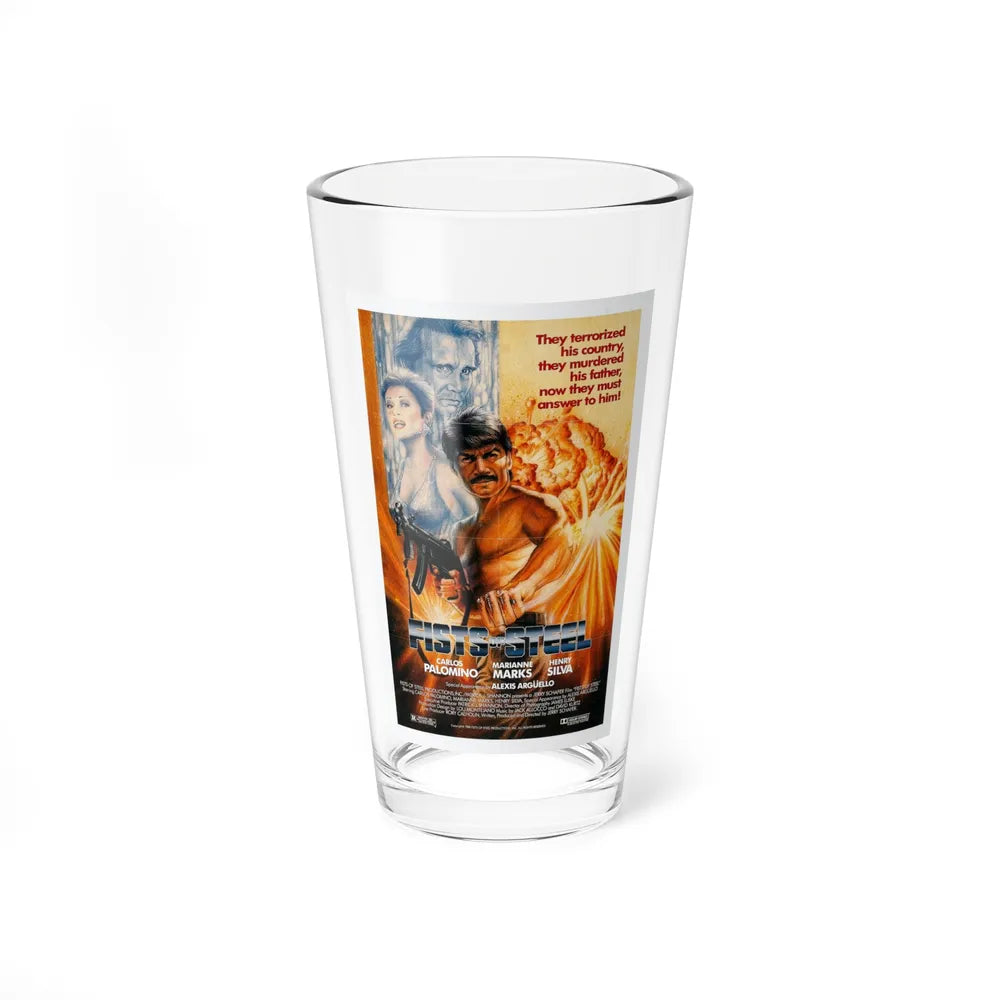 FISTS OF STEEL 1989 Movie Poster - Pint Glass 16oz-16oz-Go Mug Yourself