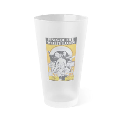 FISTS OF THE WHITE LOTUS 1980 Movie Poster - Frosted Pint Glass 16oz-16oz-Frosted-Go Mug Yourself