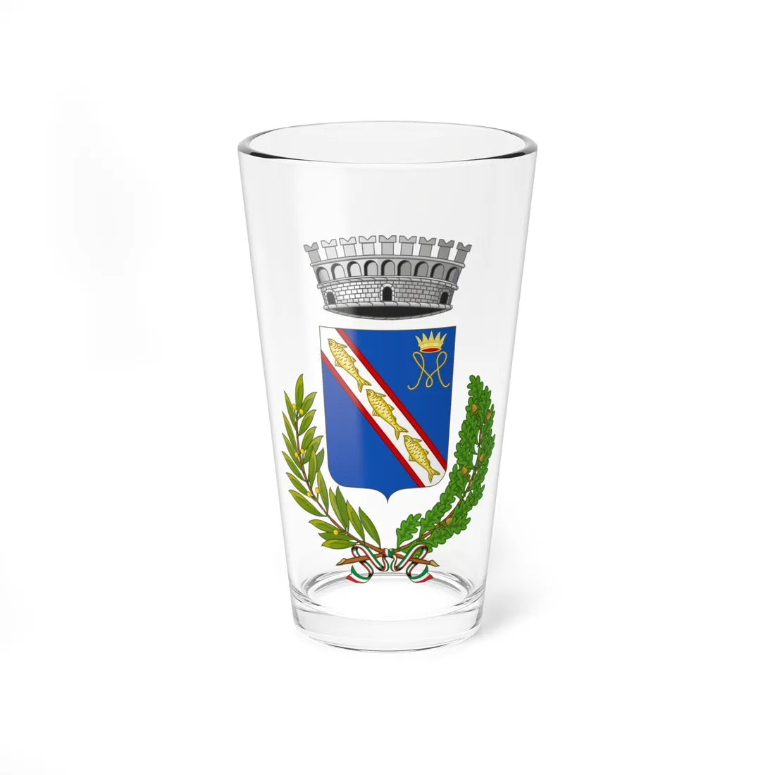 Fiuggi-Stemma (Italy) (Coat of Arms) Pint Glass 16oz 16oz - Go Mug Yourself