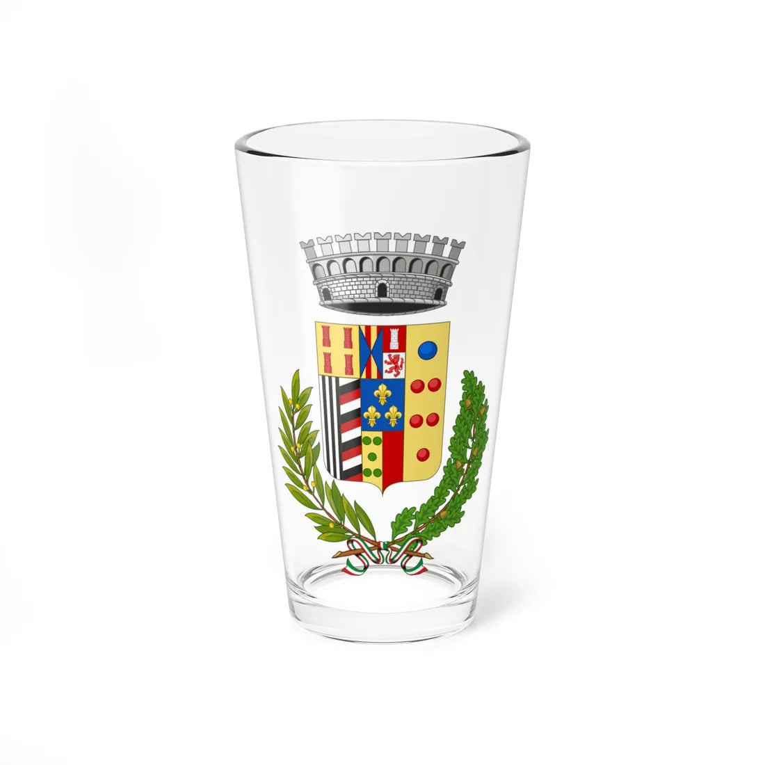 Fiumedinisi-Stemma (Italy) (Coat of Arms) Pint Glass 16oz 16oz - Go Mug Yourself