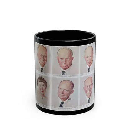 Five Faces Of Ike - Black Coffee Mug 11oz - Go Mug Yourself