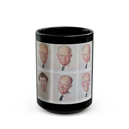 Five Faces Of Ike - Black Coffee Mug 15oz - Go Mug Yourself
