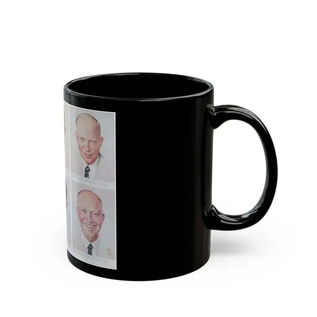 Five Faces Of Ike - Black Coffee Mug - Go Mug Yourself