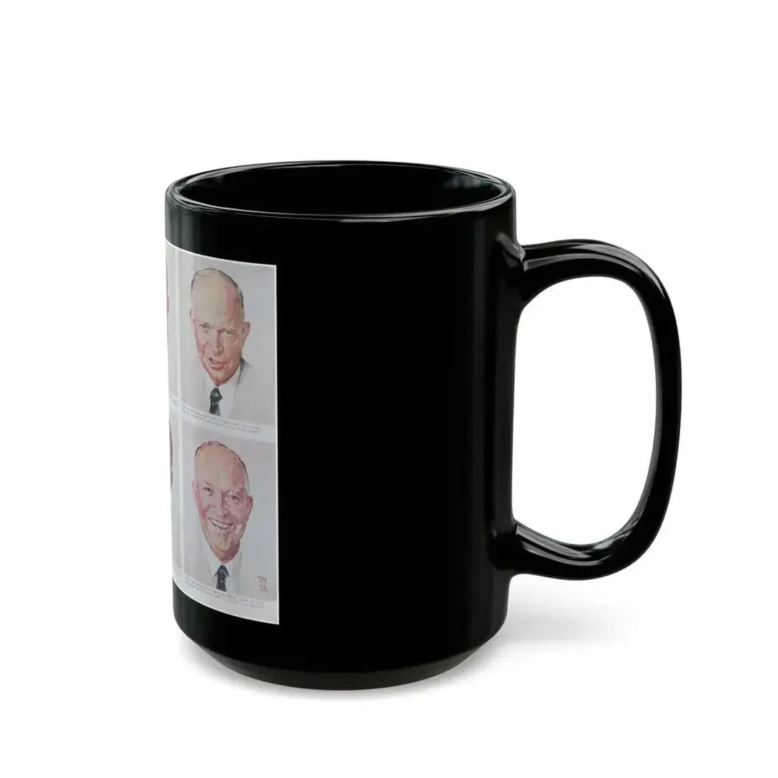 Five Faces Of Ike - Black Coffee Mug - Go Mug Yourself