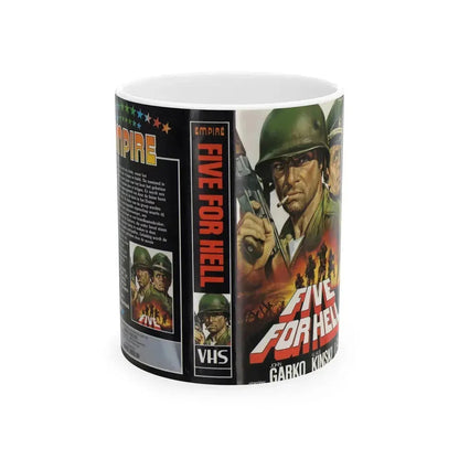 FIVE FOR HELL (VHS COVER) - White Coffee Mug 11oz - Go Mug Yourself