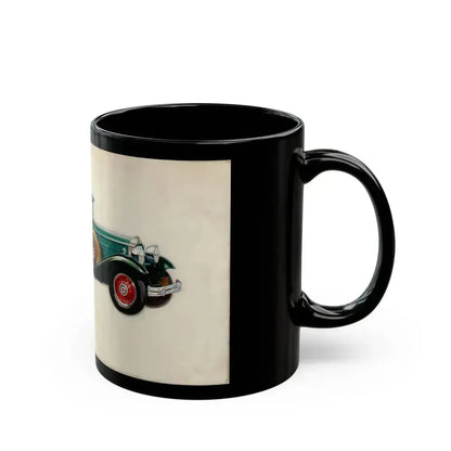 Five Passenger Coupe, automobile ad illustration - Black Coffee Mug - Go Mug Yourself
