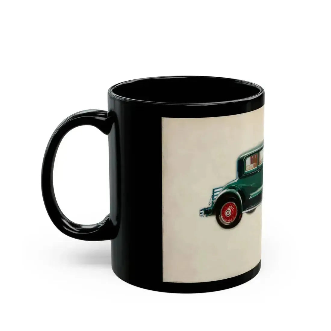Five Passenger Coupe, automobile ad illustration - Black Coffee Mug - Go Mug Yourself