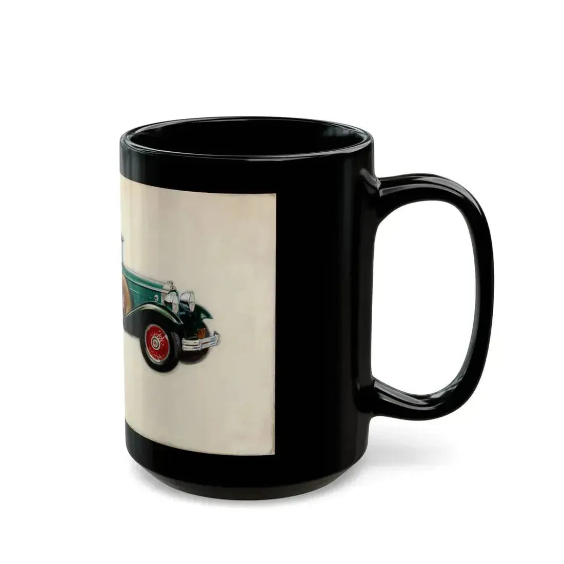 Five Passenger Coupe, automobile ad illustration - Black Coffee Mug - Go Mug Yourself