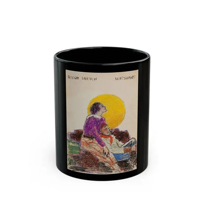 Five story illustrations (5) - Black Coffee Mug 11oz - Go Mug Yourself