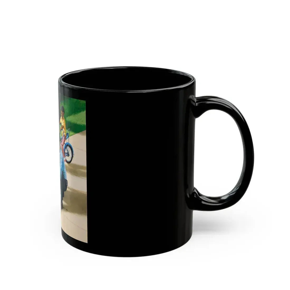 Fixing the Bike - Black Coffee Mug - Go Mug Yourself