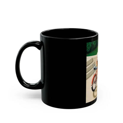 Fixing the Bike - Black Coffee Mug - Go Mug Yourself