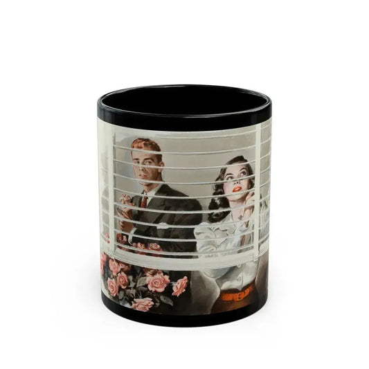 Fixing the Blinds - Black Coffee Mug 11oz - Go Mug Yourself