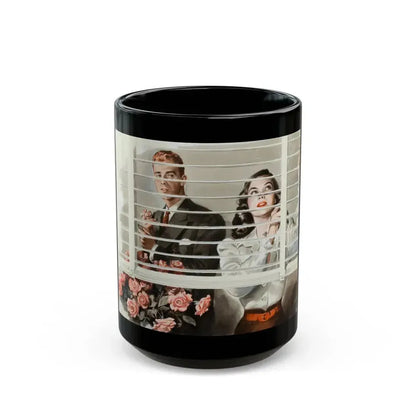 Fixing the Blinds - Black Coffee Mug 15oz - Go Mug Yourself