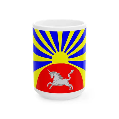Flag Agalatovo Leningrad oblast (Russia) White Coffee Mug 15oz - Go Mug Yourself