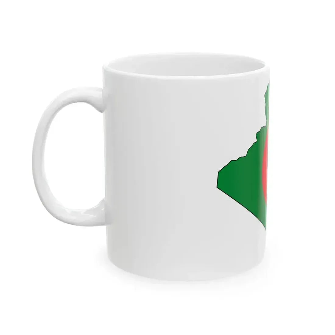 Flag and map of Algeria (Algeria) White Coffee Mug - Go Mug Yourself