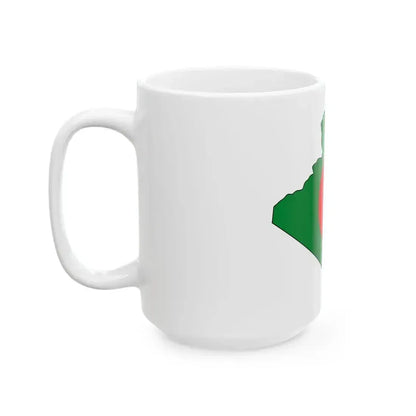 Flag and map of Algeria (Algeria) White Coffee Mug - Go Mug Yourself
