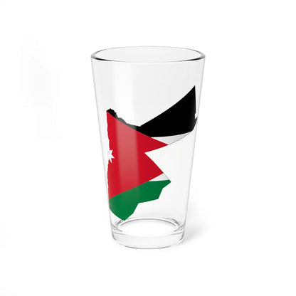 Flag and map of Jordan (Jordan) Pint Glass 16oz 16oz - Go Mug Yourself