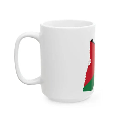 Flag and map of Jordan (Jordan) White Coffee Mug - Go Mug Yourself