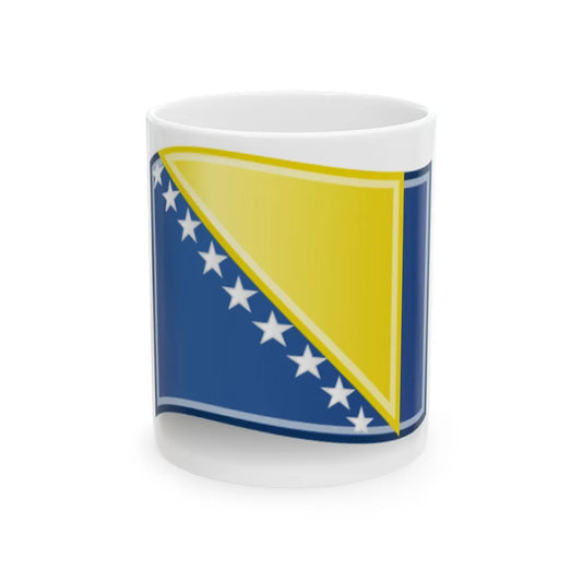 Flag-bih (Bosnia and Herzegovina) White Coffee Mug 11oz - Go Mug Yourself