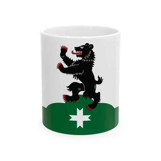 Flag Bugry Leningrad oblast (Russia) White Coffee Mug 11oz - Go Mug Yourself