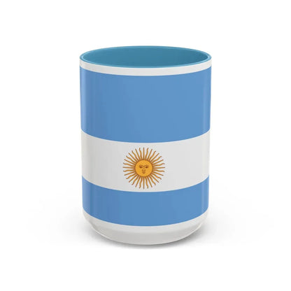 Flag de Marina Argentina 1818 - Accent Coffee Mug 15oz Light Blue - Go Mug Yourself