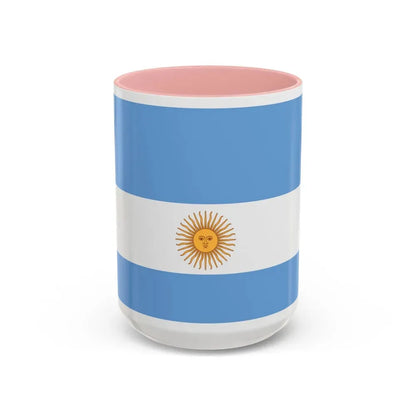 Flag de Marina Argentina 1818 - Accent Coffee Mug 15oz Pink - Go Mug Yourself