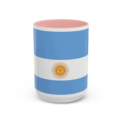 Flag de Marina Argentina 1818 - Accent Coffee Mug 15oz Pink - Go Mug Yourself