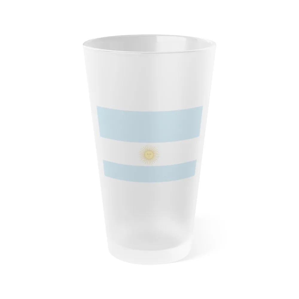 Flag de Marina Argentina 1818 - Frosted Pint Glass 16oz-16oz-Frosted-Go Mug Yourself