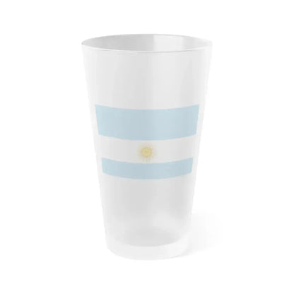 Flag de Marina Argentina 1818 - Frosted Pint Glass 16oz 16oz Frosted - Go Mug Yourself