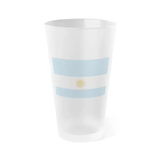 Flag de Marina Argentina 1818 - Frosted Pint Glass 16oz 16oz Frosted - Go Mug Yourself