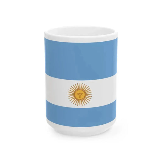 Flag de Marina Argentina 1818 - White Coffee Mug 15oz - Go Mug Yourself