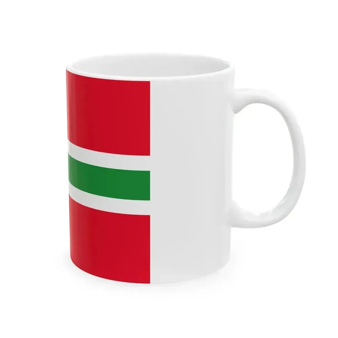 Flag Denmark Bornholmsflaget (Denmark) White Coffee Mug - Go Mug Yourself