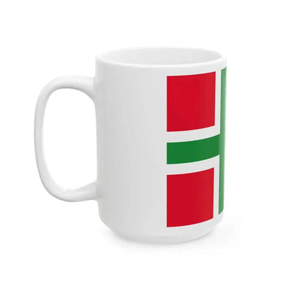 Flag Denmark Bornholmsflaget (Denmark) White Coffee Mug - Go Mug Yourself