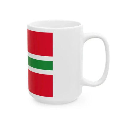 Flag Denmark Bornholmsflaget (Denmark) White Coffee Mug - Go Mug Yourself