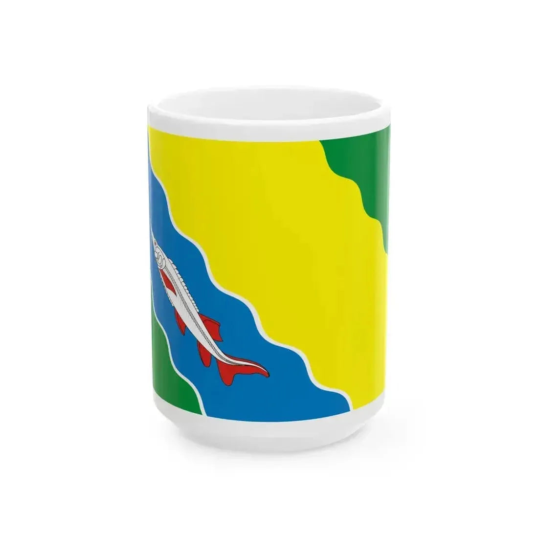 Flag Eisky raion (Russia) White Coffee Mug 15oz - Go Mug Yourself