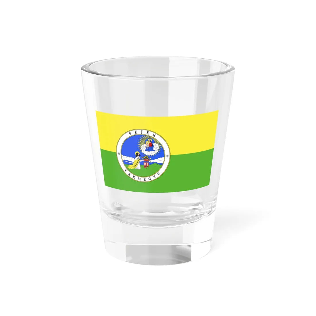 FLAG-Fejer-megye (Hungary) Shot Glass 1.5oz 1.5oz - Go Mug Yourself