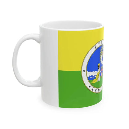 FLAG-Fejer-megye (Hungary) White Coffee Mug - Go Mug Yourself