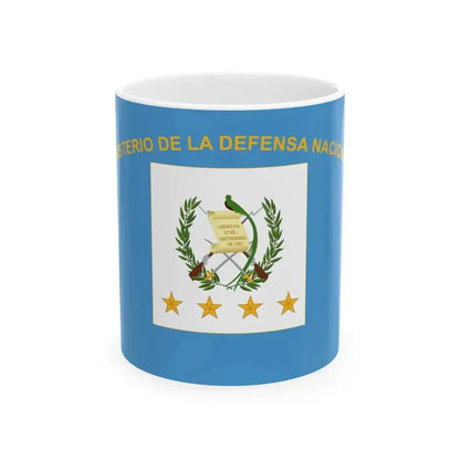 Flag for the Minister of Defence Guatemala (Guatemala) White Coffee Mug 11oz - Go Mug Yourself