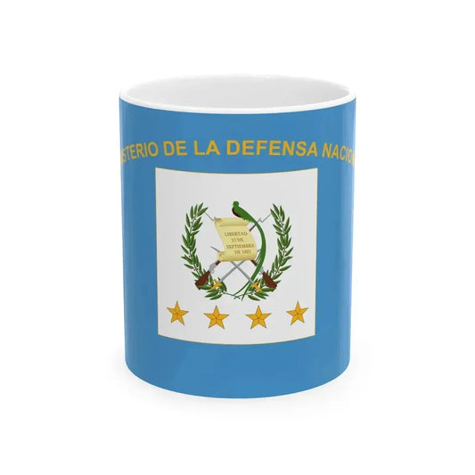 Flag for the Minister of Defence Guatemala (Guatemala) White Coffee Mug 11oz - Go Mug Yourself