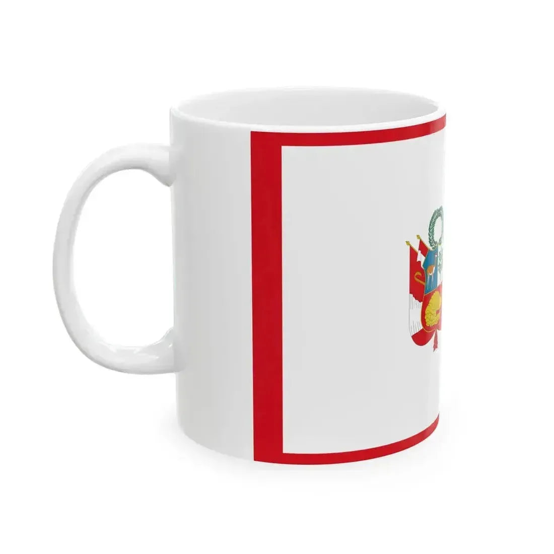 Flag for the Minister of Defense Peru (Peru) White Coffee Mug - Go Mug Yourself