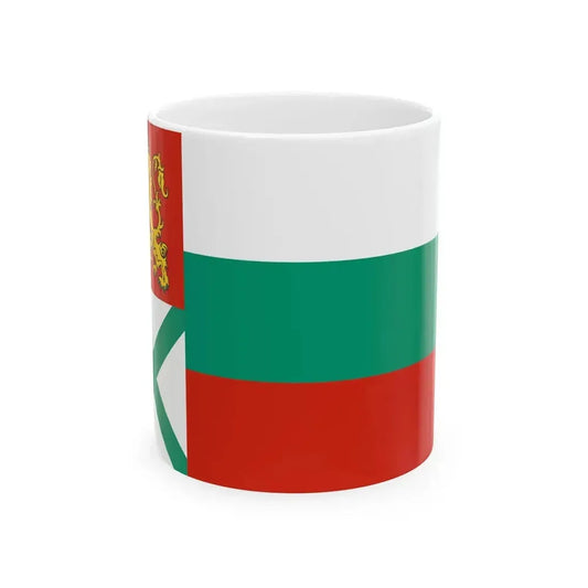 Flag for the Ministry of War Bulgaria 1878-1944 (Bulgaria) White Coffee Mug 11oz - Go Mug Yourself