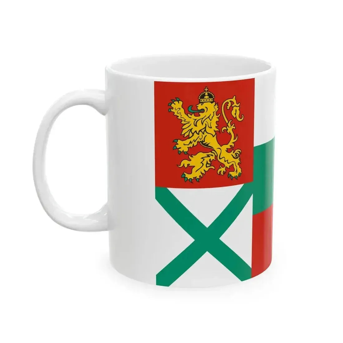Flag for the Ministry of War Bulgaria 1878-1944 (Bulgaria) White Coffee Mug - Go Mug Yourself