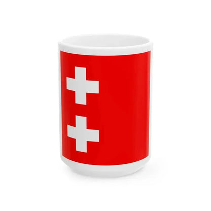 Flag from the Kosaca COA crest (Bosnia and Herzegovina) White Coffee Mug 15oz - Go Mug Yourself