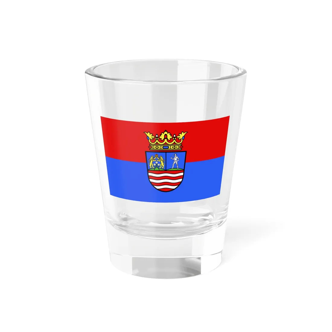 FLAG-Gyor-Moson-Sopron-megye (Hungary) Shot Glass 1.5oz 1.5oz - Go Mug Yourself
