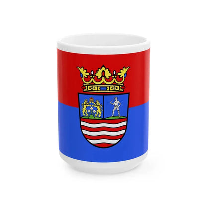 FLAG-Gyor-Moson-Sopron-megye (Hungary) White Coffee Mug 15oz - Go Mug Yourself