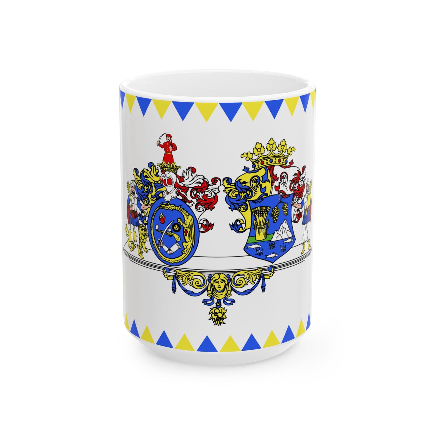 FLAG-Hajdu-Bihar-megye (Hungary) White Coffee Mug-15oz-Go Mug Yourself