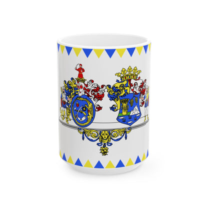 FLAG-Hajdu-Bihar-megye (Hungary) White Coffee Mug-15oz-Go Mug Yourself