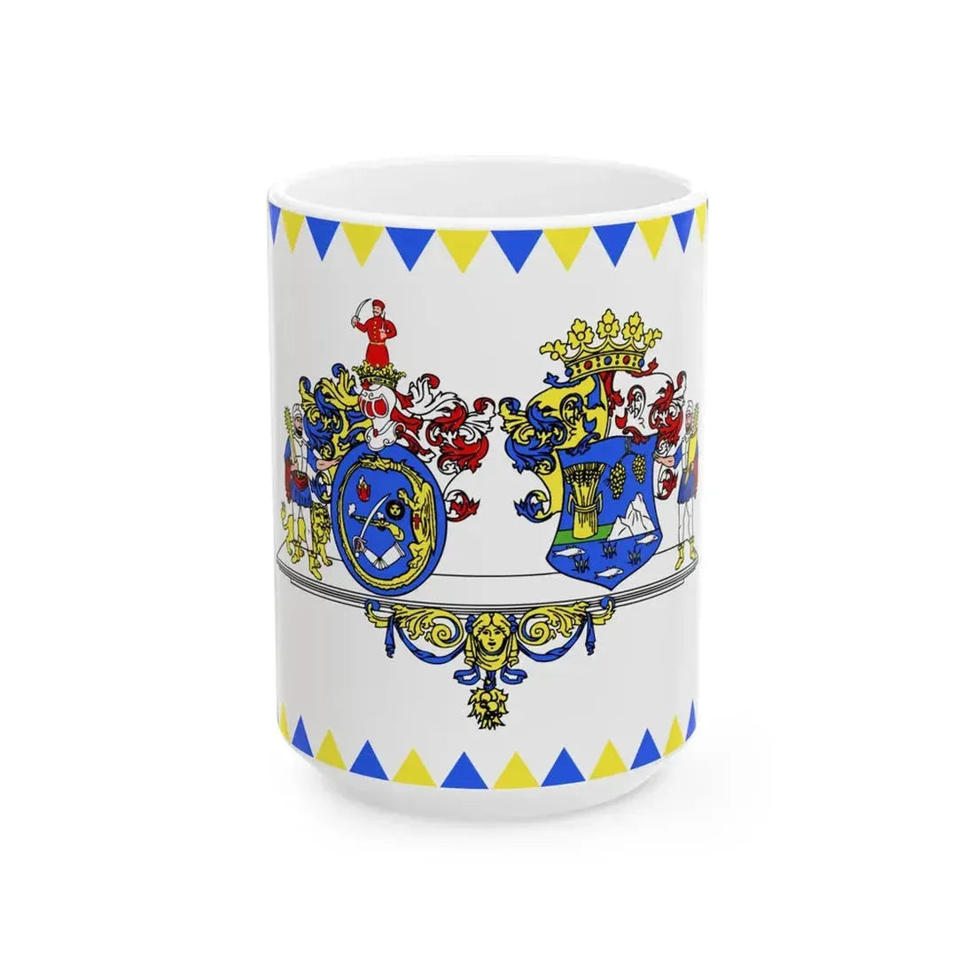 FLAG-Hajdu-Bihar-megye (Hungary) White Coffee Mug 15oz - Go Mug Yourself